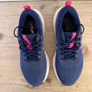 Asics Women's Navy and Pink Athletic Shoes